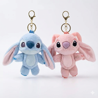 Stitch Angel Plush Keychain – Cute Stuffed Cartoon Doll Bag Charm & Kids Birthday Gift