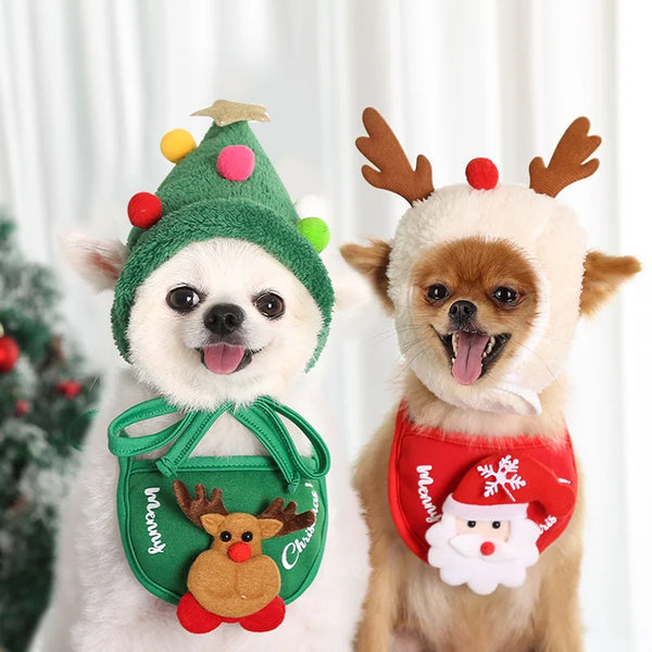 Pet Christmas Tree Pom-Pom Hat